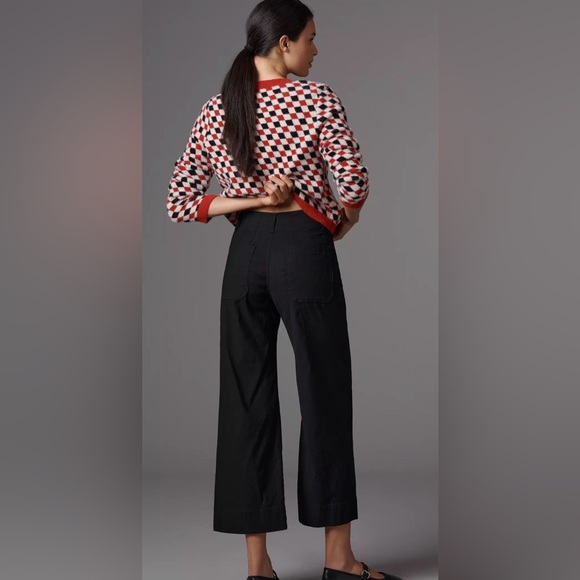 Anthropologie Maeve The Colette Magic Fabric Crop Wide-Leg Pants - Picture 2 of 5